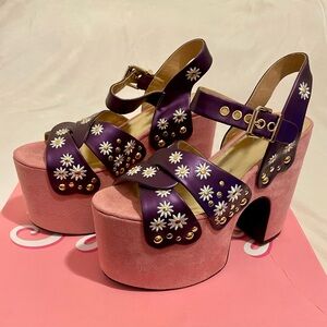 Dolls Kill Sugar Thrillz Jackie 70s Platforms Size 8